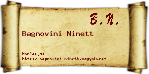 Bagnovini Ninett névjegykártya